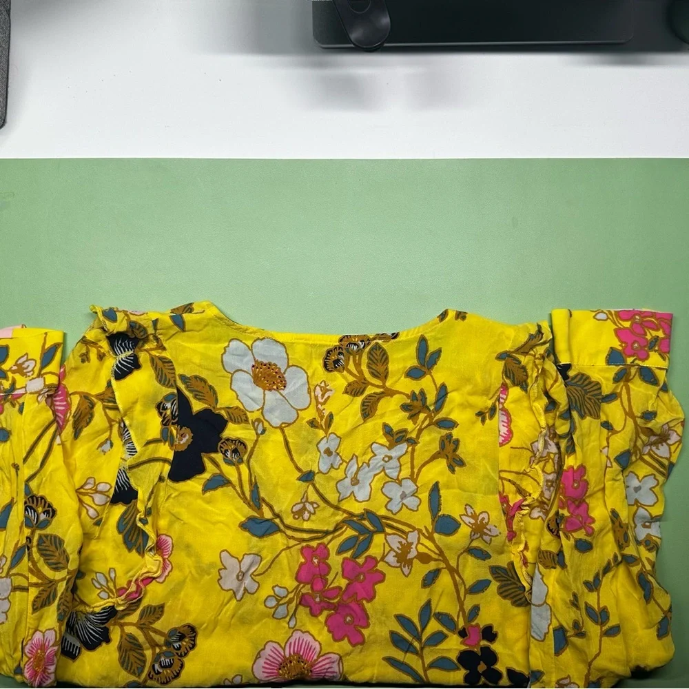 Mango Yellow Ruffled Blouse - Picture 3 of 7